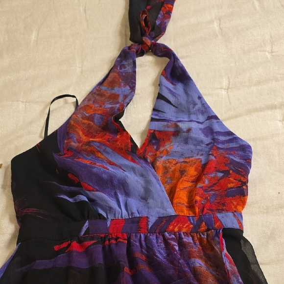 bebe High Low Dress in Purple and Pink - Picture 15 of 15